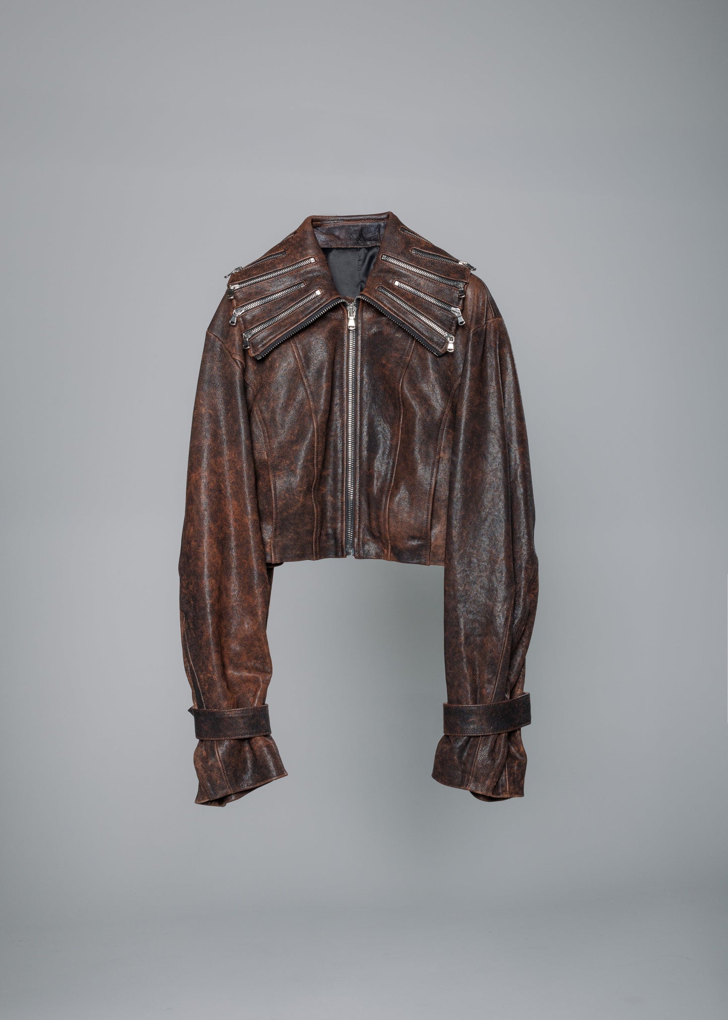 LEATHER JACKET Gn 3:21 BLACK & BROWN